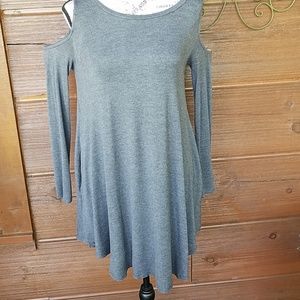 UGE long sleeve cold shoulder dress.